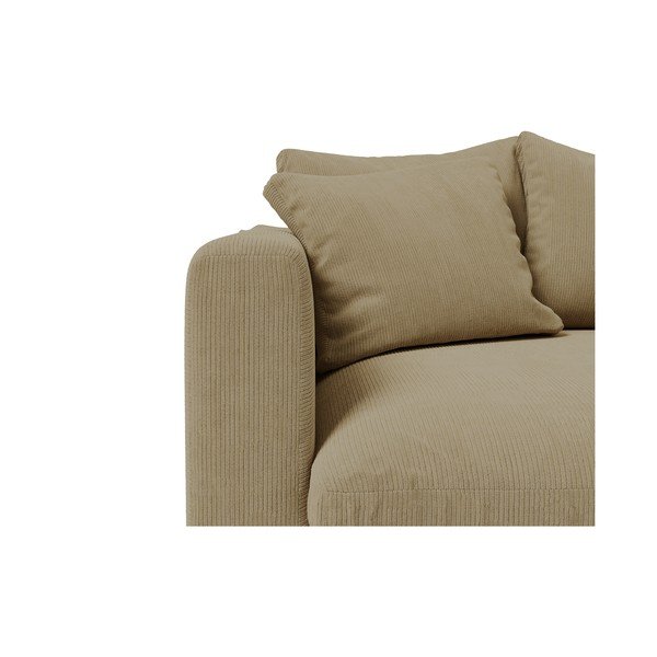 Bež žametni fotelj Comfy - Scandic-image-1