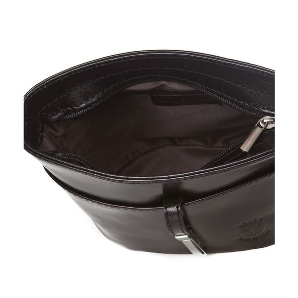 Črna usnjena torbica Markese Severina-image-3
