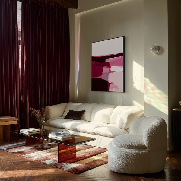 Tiskana slika z okvirjem/na platnu 70x100 cm Berry Blocks – Styler-image-3