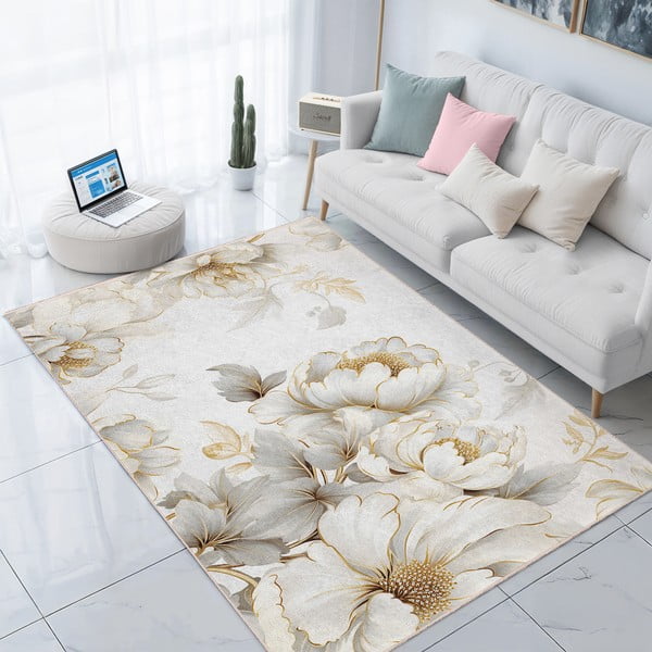 Kremno bel pralen tekač 80x200 cm Soft and Gentle – Mila Home-image-2