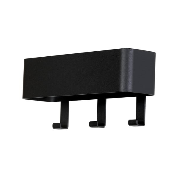 Črn kovinski stenski obešalnik s polico Dax Play – Spinder Design