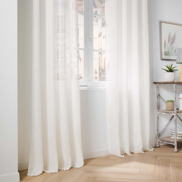 Kremno bela prosojna zavesa 140x280 cm Haltona – douceur d'intérieur-image-3