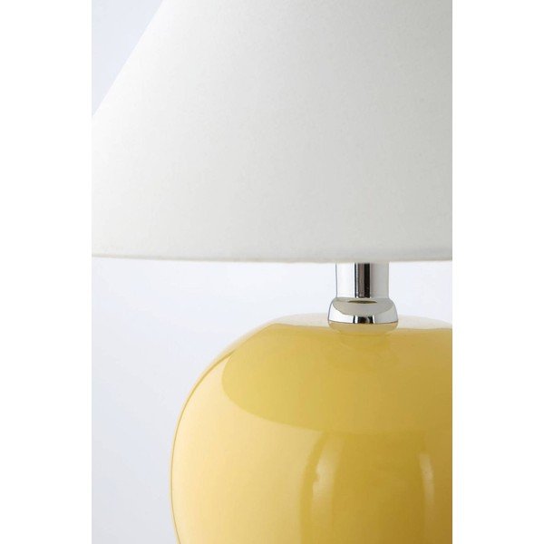 Rumena/kremno bela keramična namizna svetilka (višina 29 cm) Karamell – Jotex-image-3