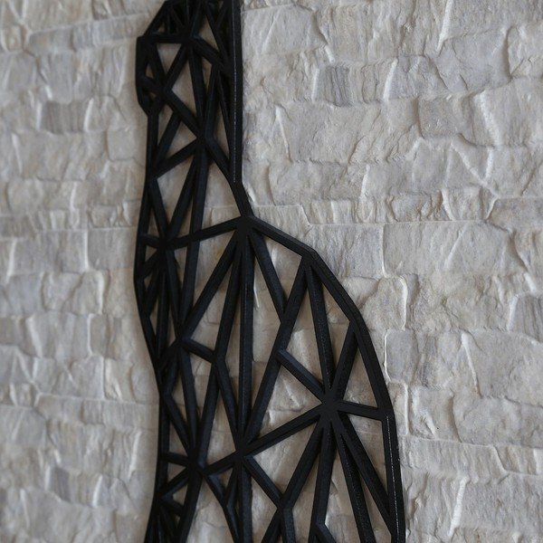 Črna stenska dekoracija Črna mačka, 39 x 65 cm-image-1