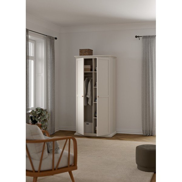 Kremno bela garderobna omara 96x201x60,5 cm Paris – Tvilum-image-4