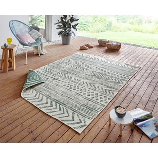 Zeleno-krem zunanja preproga NORTHRUGS Biri, 120 x 170 cm