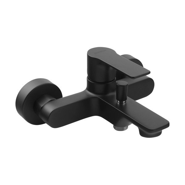 Mat črna stenska armatura za kad (2 izhoda) Pax – Sapho