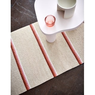Opečnato oranžna/kremno bela notranja in zunanja preproga 70x90 cm Olle Brick Cream – Pappelina
