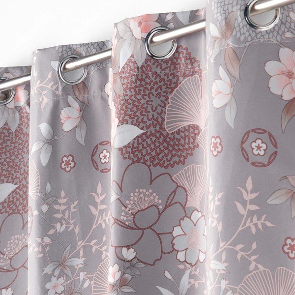 Siva zatemnitvena zavesa iz mikrovlaken 135x260 cm Yokahama – douceur d'intérieur-image-1