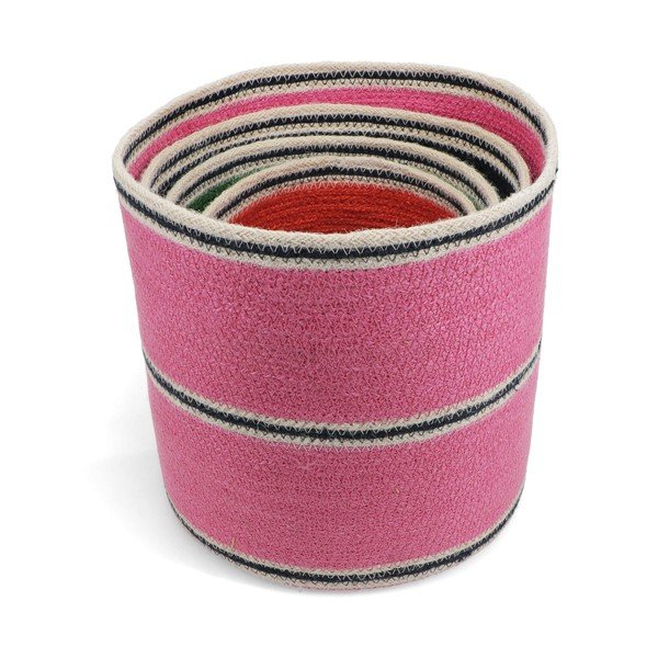 Košare v kompletu 4 ks iz jute ø 27x26 cm – Rex London-image-3
