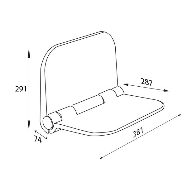 Stol za tuširanje Aqualine Dino – Sapho-image-3