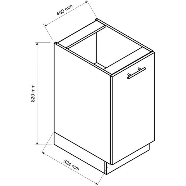 Spodnja kuhinjska omarica (širina 40 cm) Kai – STOLKAR-image-1
