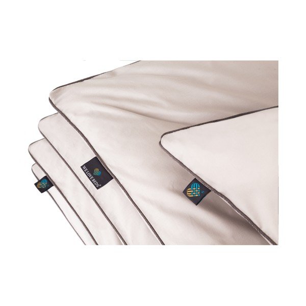 Svetlo siva bombažna prevleka za vzglavnik WeLoveBeds Perla, 70 x 80 cm-image-1