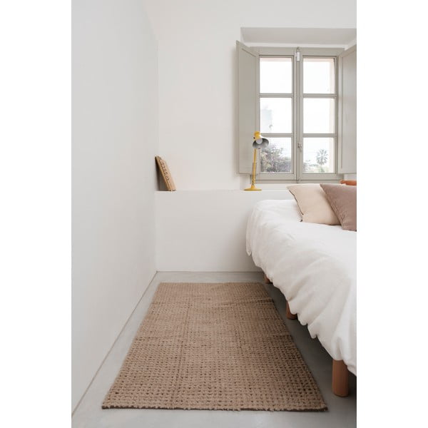 Pralen ročno tkan volnen tekač v naravni barvi 80x230 cm Unexpected Wool – Lorena Canals-image-2