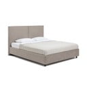 Sivorjava oblazinjena zakonska postelja s prostorom za shranjevanje z letvenim dnom 160x200 cm Myra Bold – Bonami Selection