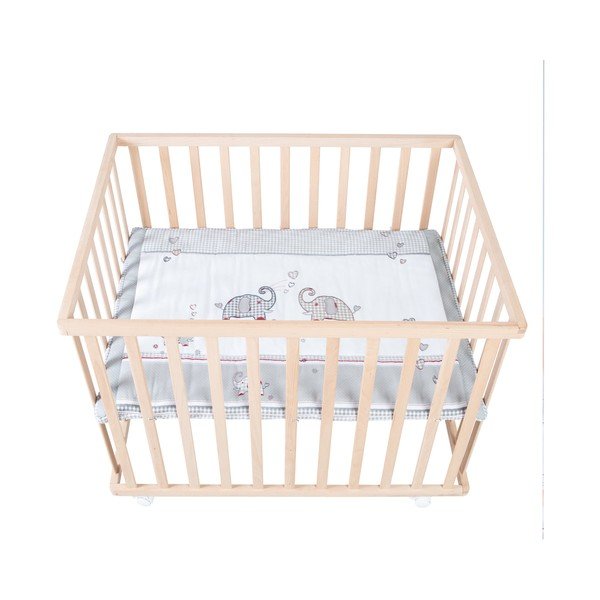 Stajica na koleščkih v naravni barvi 100x75 cm Jumbo Twins – Roba-image-4