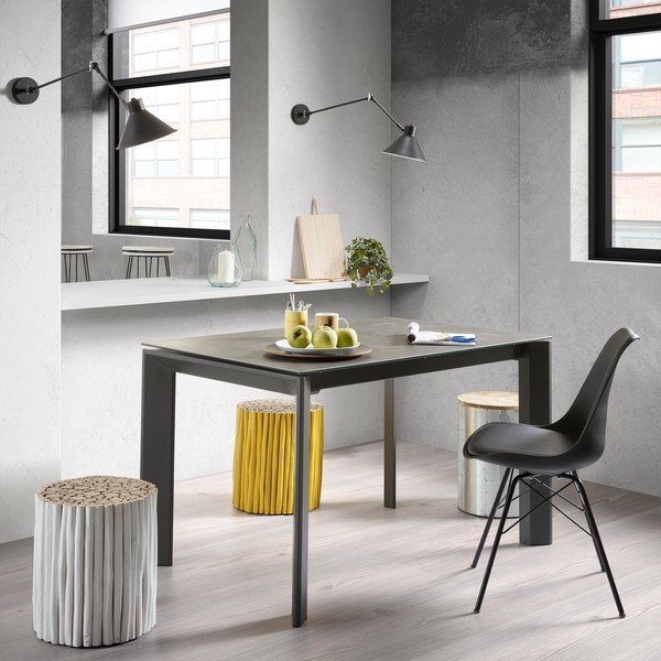 Bel stolček iz tikovine Kave Home Filippo, ⌀ 35 cm-image-3