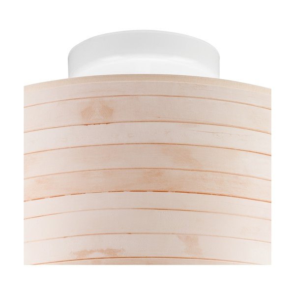 Svetlo rjava stropna svetilka s tekstilnim senčnikom ø 35 cm Print – LAMKUR-image-3