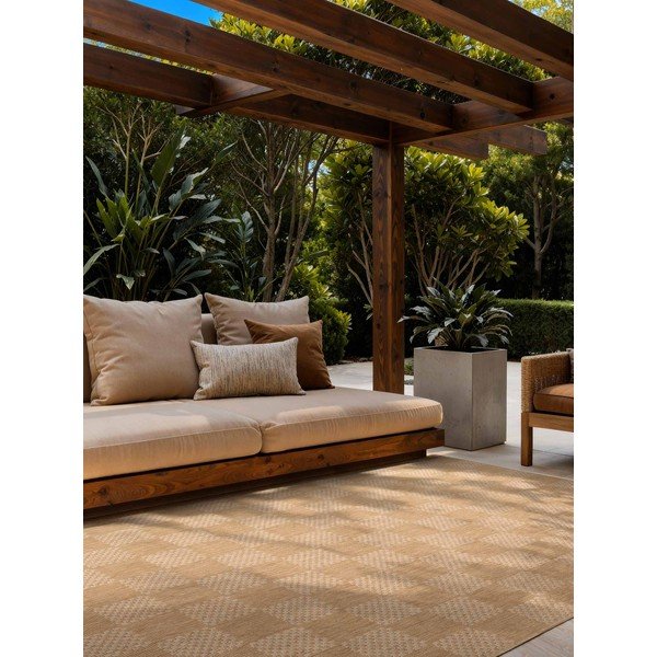 Kremno bela/v naravni barvi notranja in zunanja preproga 160x230 cm Haringey Dorothy – Ted Baker-image-1