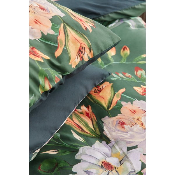 Temno zelena bombažna posteljnina Bonami Selection Floret, 200 x 220 cm-image-4