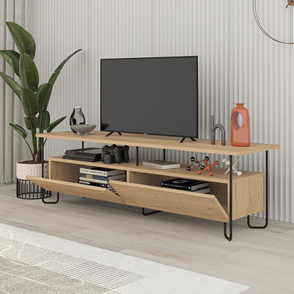 TV omarica v hrastovem dekorju 150x45 cm Dilly – Marckeric-image-2
