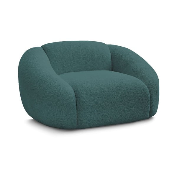 Turkizen fotelj iz tkanine bouclé Tina – Bobochic Paris