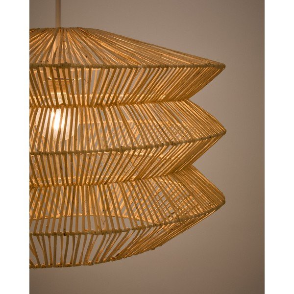 Viseča svetilka v naravni barvi s senčilom iz ratana Dakit – Kave Home-image-4