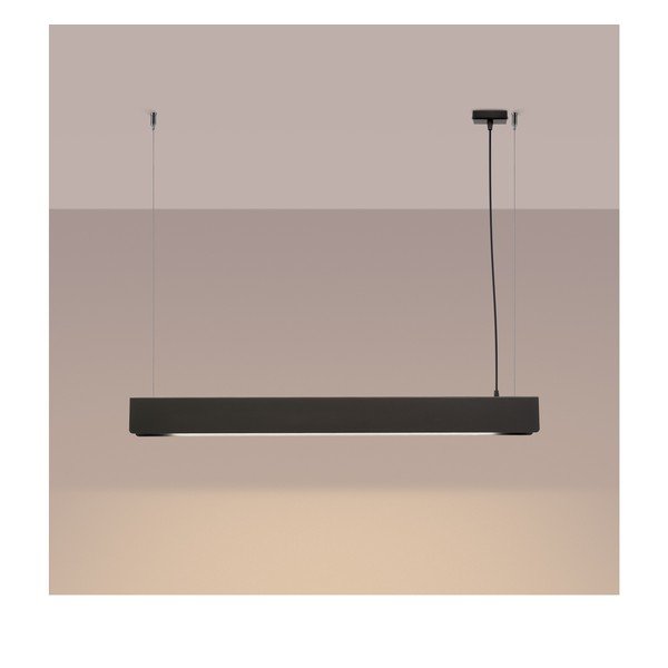 Črna kovinska LED viseča svetilka Nebula – Sollux-image-2