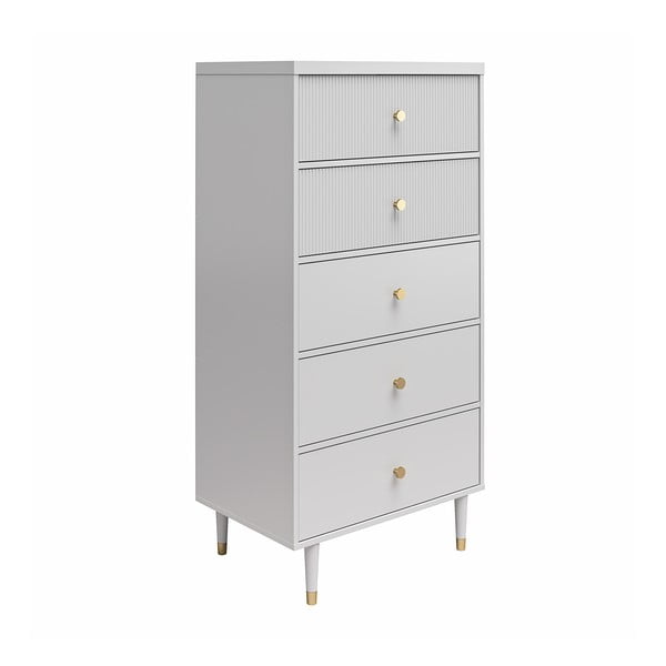 Svetlo siva visoka komoda 70x141 cm Elizabeth – CosmoLiving by Cosmopolitan-image-2