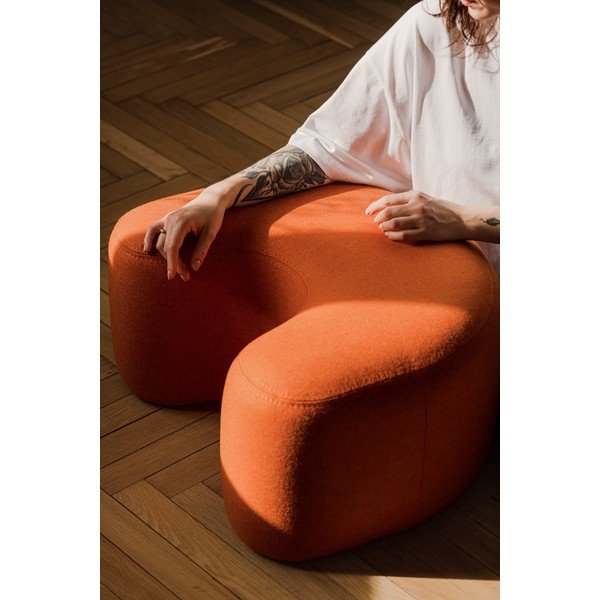 Tabure iz volne v barvi terakote Ü – noo.ma-image-1