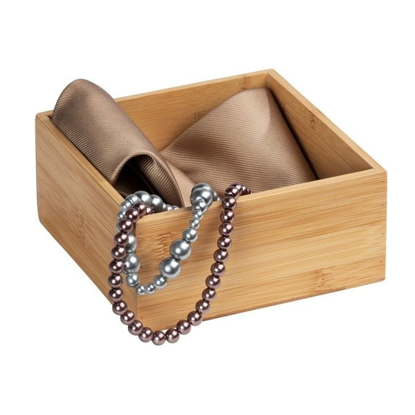 Škatla za shranjevanje iz bambusa Wenko Terra, mere 15 x 15 x 7 cm-image-1