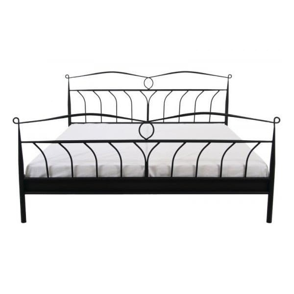 Actona Line Metall črn posteljni okvir, 140 x 200 cm