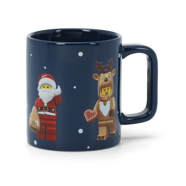 Temno modra keramična otroška skodelica 300 ml Christmas Minifigures – LEGO®