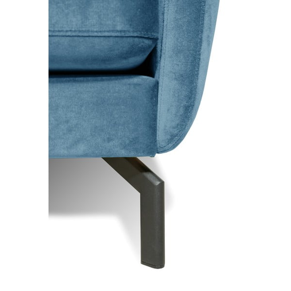 Modra kotna žametna sedežna garnitura Scandic Magic, levi kot-image-4