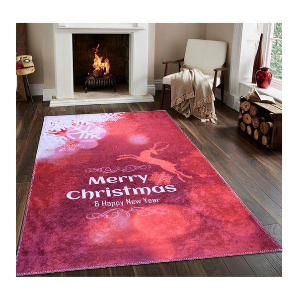 Rdeča preproga Vitaus Christmas, 80 x 120 cm