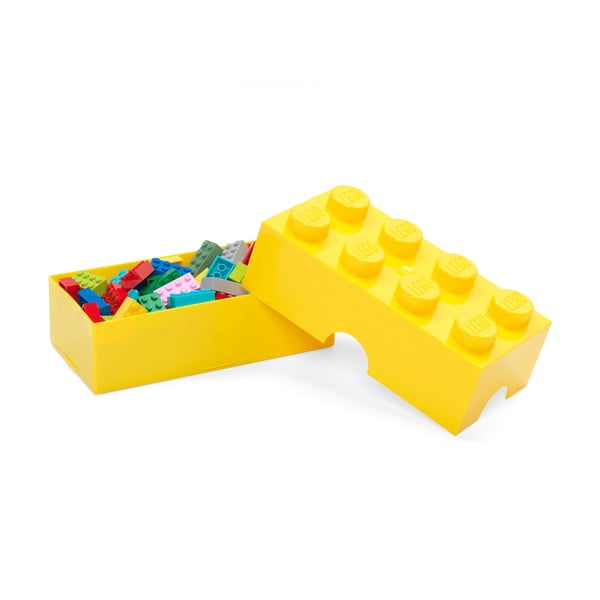 Rumena plastična otroška škatla za shranjevanje 20x10x7 cm – LEGO®-image-2