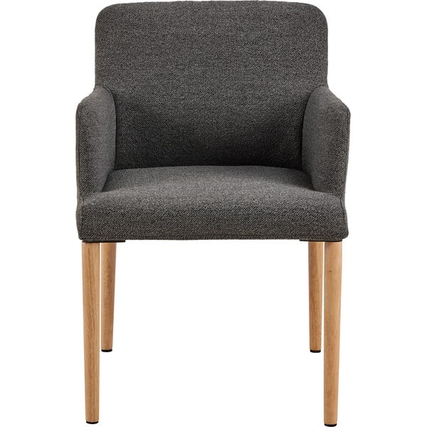 Siv oblazinjen jedilni stol z nasloni za roke Zoe – Actona-image-3