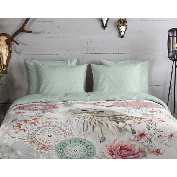 Zelena enojna flanelna posteljnina 140x200 cm Omaira – HIP-image-2