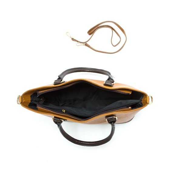 Konjakasto rjava usnjena torbica Isabella Rhea št. 464-image-3