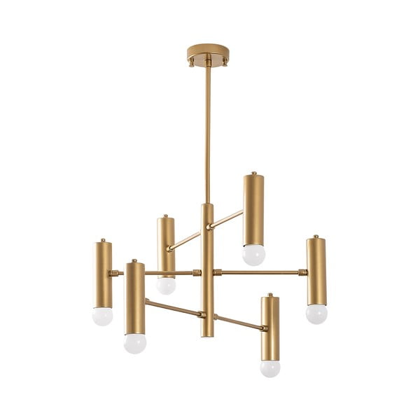 Viseča svetilka v zlati barvi s kovinskim senčilom Gharib – Opviq lights