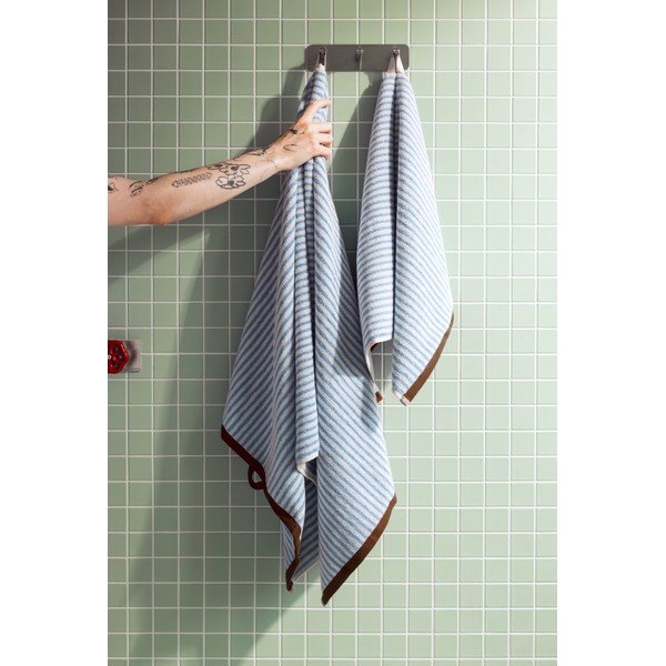 Rjava/kremno bela frotirna bombažna brisača 70x140 cm Gobo – noo.ma-image-4