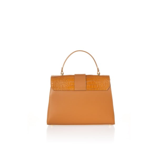 Oranžna usnjena torbica Federica Bassi Marta-image-2