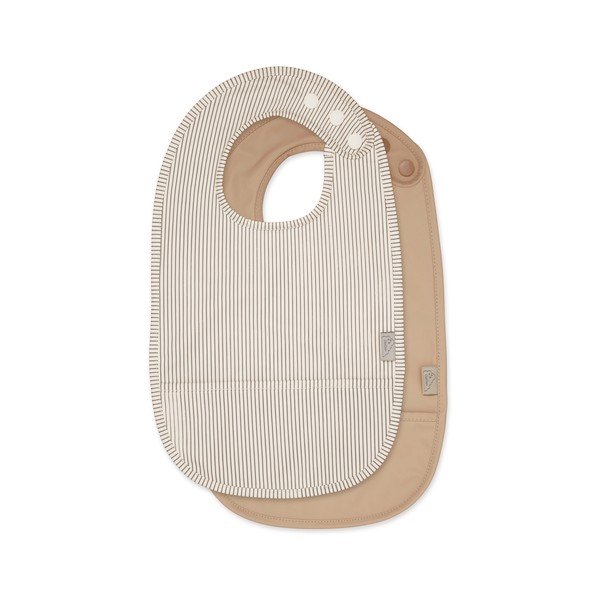 Bež slinčki v kompletu 2 ks Classic Stripes Camel – Cam Cam Copenhagen