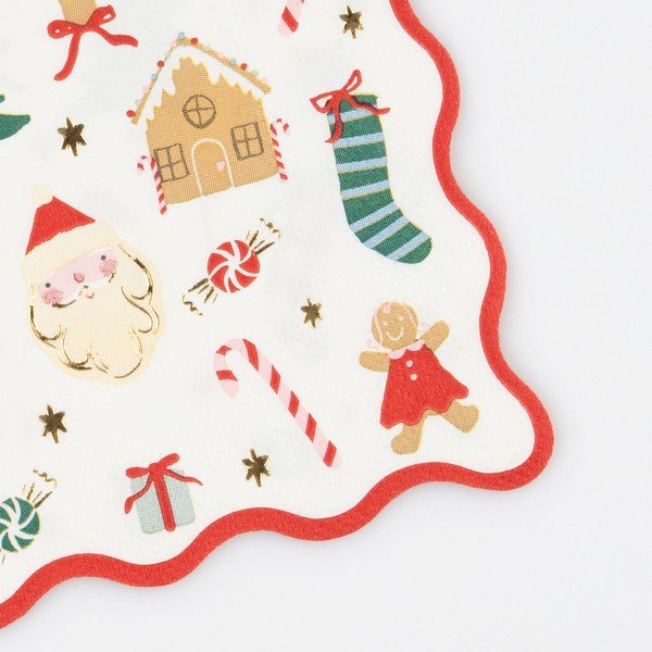 Papirnati prtički v kompletu 16 ks Jolly Christmas – Meri Meri-image-1