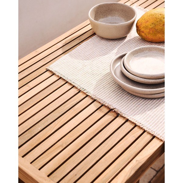 Vrtna barska miza iz masivnega tika 140x70 cm Canadell – Kave Home-image-4