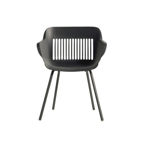 Temno sivi plastični vrtni stoli v kompletu 2 ks Jill Rondo – Hartman-image-2