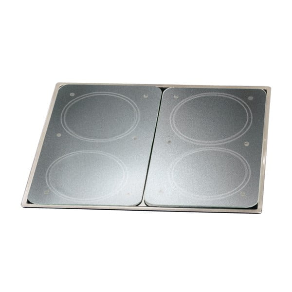 Komplet 2 steklenih pokrovov za štedilnike Wenko Transparent-image-3