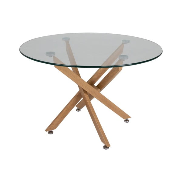 Jedilna miza s steklenim vrhom Canett Luri, ø 100 cm