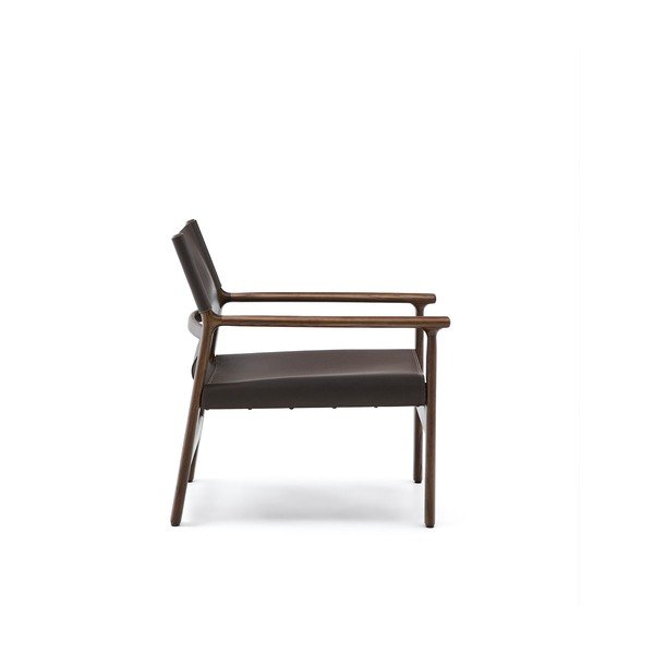 Temno rjav usnjen fotelj Jan – Kave Home-image-3