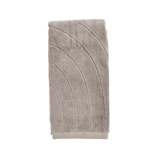 Siva frotirna bombažna brisača 50x100 cm Time – Zone